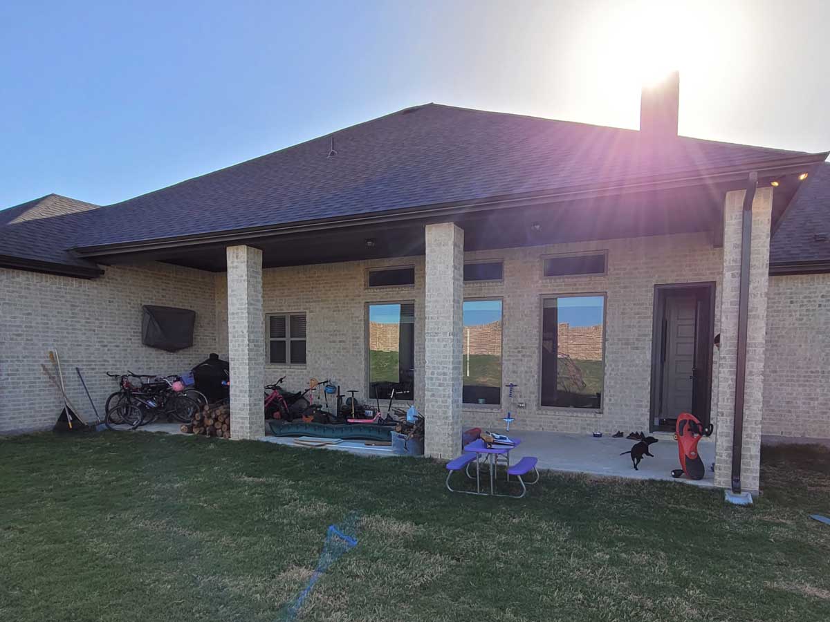 Screened patio room before construction