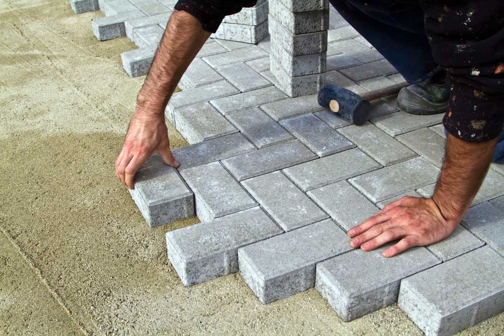 building patio in the backyard