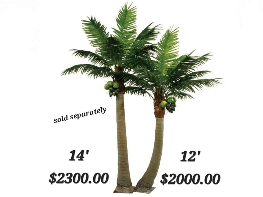 Faux palm trees installed by Texas Patios Plus in south DFW
