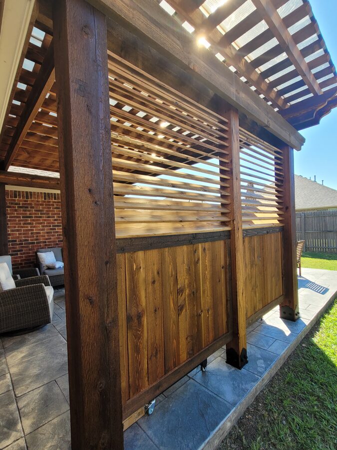 Custom pergola built by Texas Patios Plus in south DFW