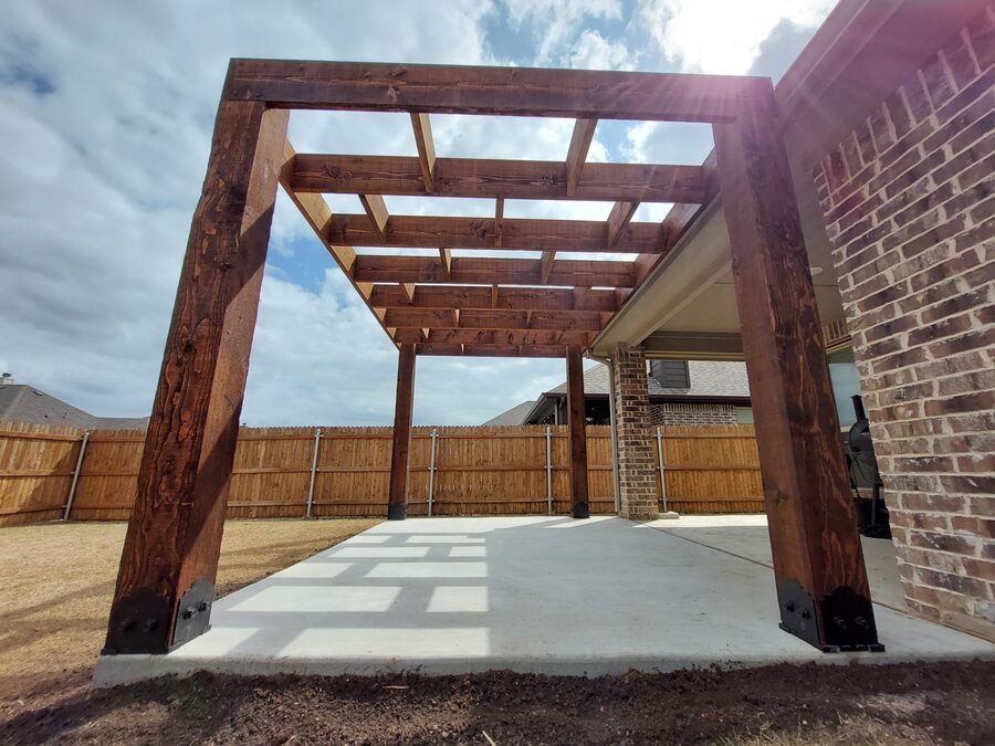 Custom pergola built by Texas Patios Plus in south DFW
