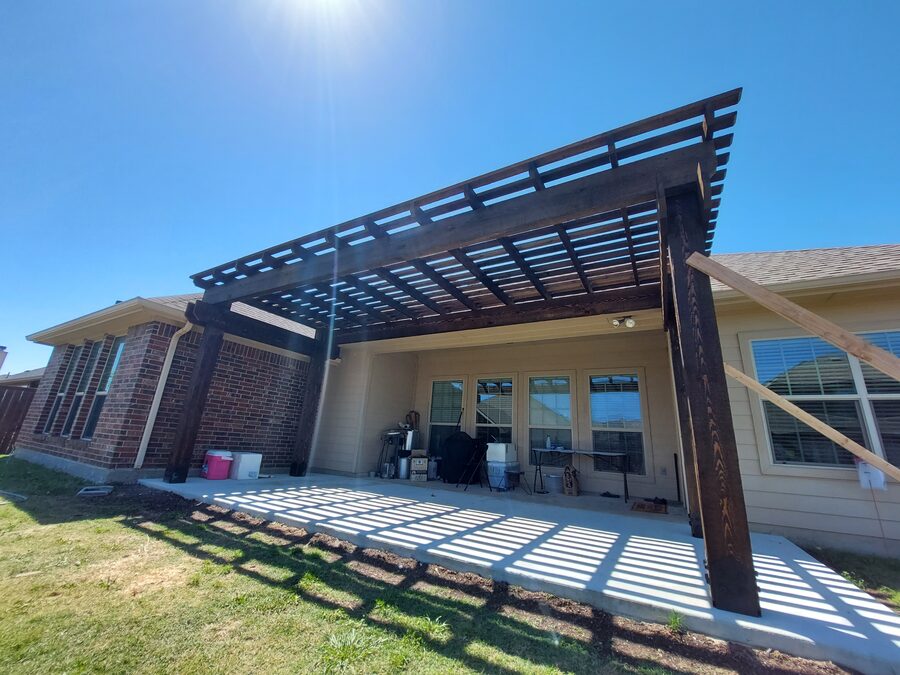 Custom pergola built by Texas Patios Plus in south DFW