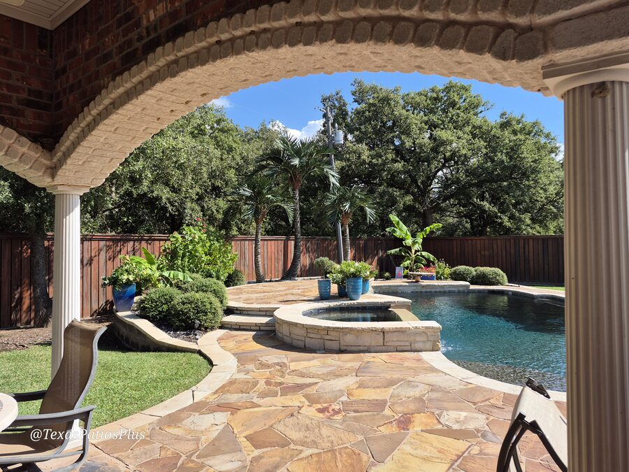 Custom pool built by Texas Patios Plus in south DFW