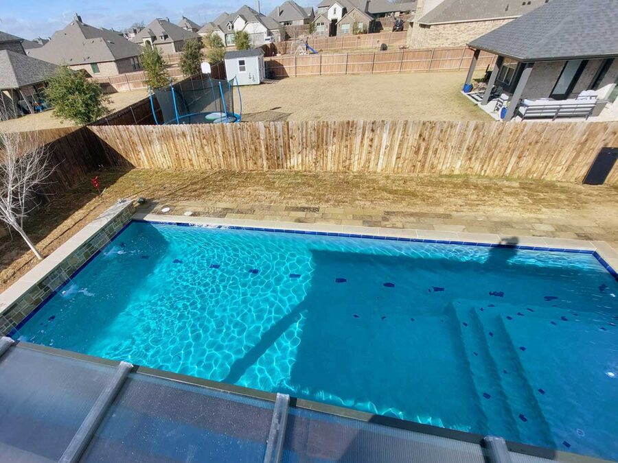 Custom pool built by Texas Patios Plus in south DFW