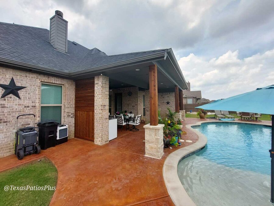 Custom pool built by Texas Patios Plus in south DFW