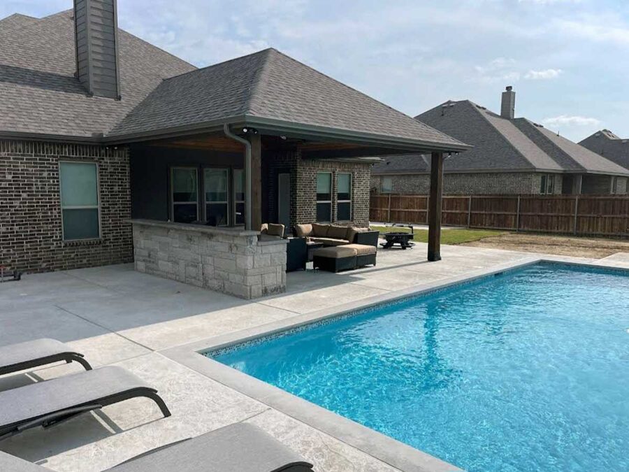 Custom pool built by Texas Patios Plus in south DFW