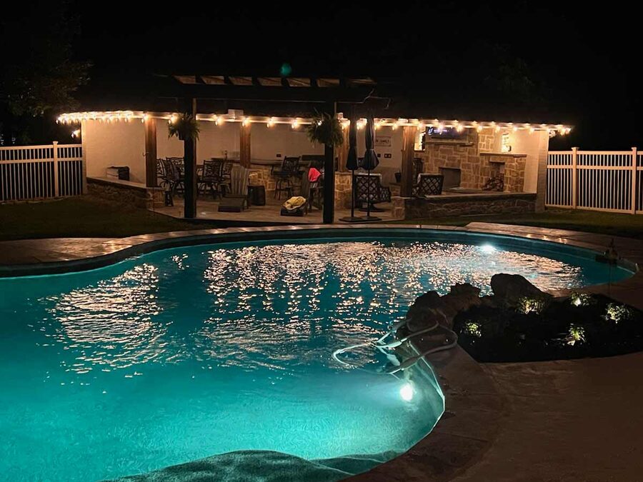 Custom pool built by Texas Patios Plus in south DFW