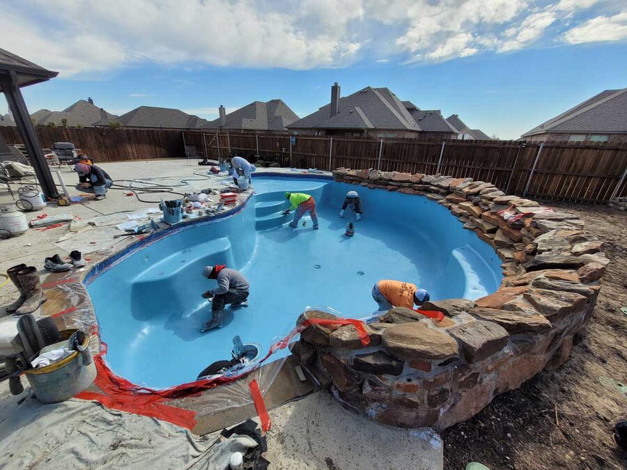 Custom pool built by Texas Patios Plus in south DFW