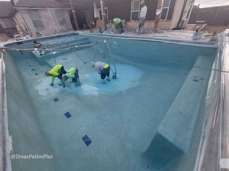 Custom pool built by Texas Patios Plus in south DFW